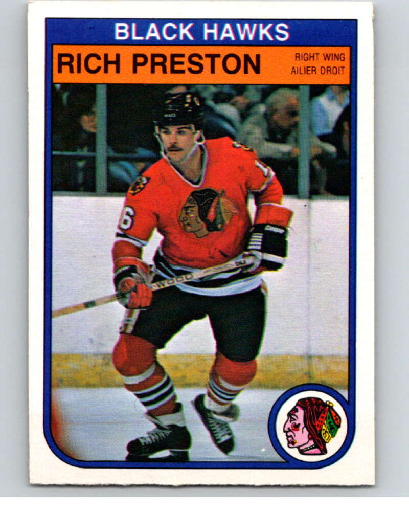 1982-83 O-Pee-Chee #71 Rich Preston  Chicago Blackhawks  V57594 Image 1