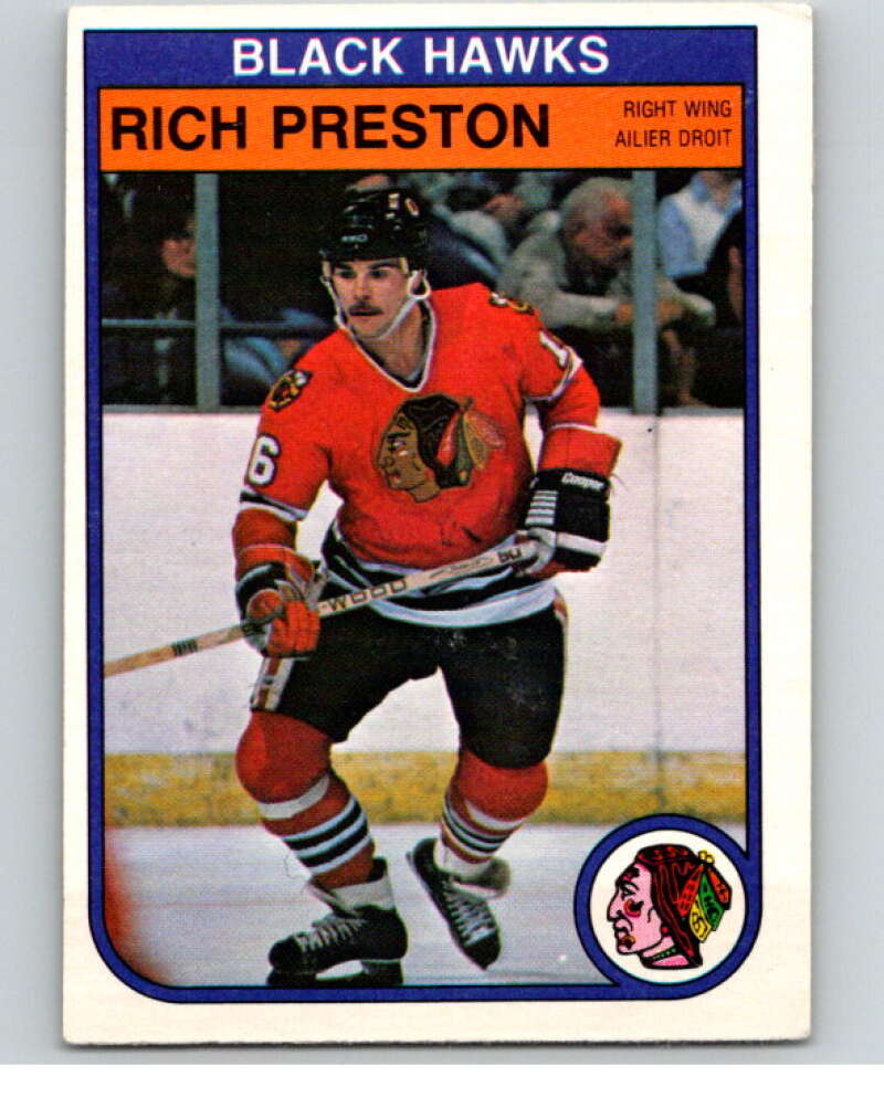 1982-83 O-Pee-Chee #71 Rich Preston  Chicago Blackhawks  V57595 Image 1