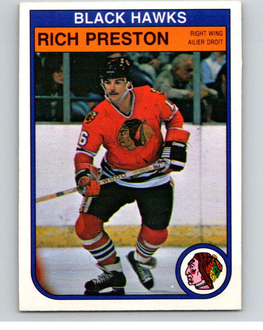 1982-83 O-Pee-Chee #71 Rich Preston  Chicago Blackhawks  V57596 Image 1