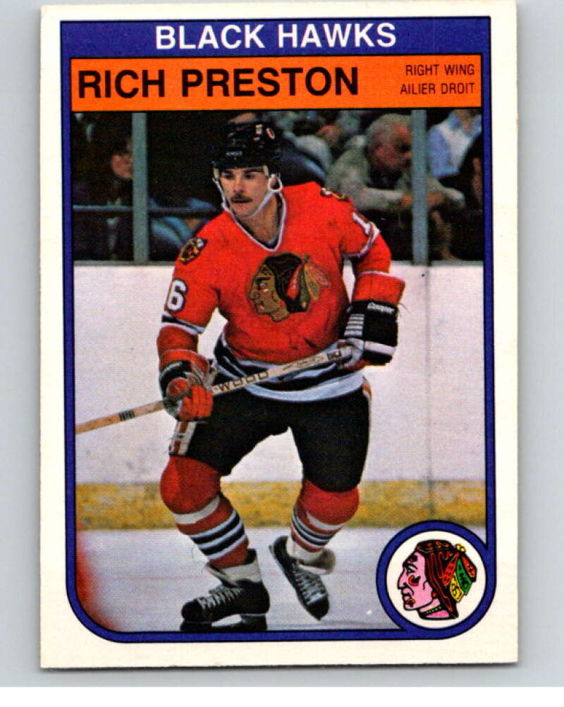 1982-83 O-Pee-Chee #71 Rich Preston  Chicago Blackhawks  V57597 Image 1