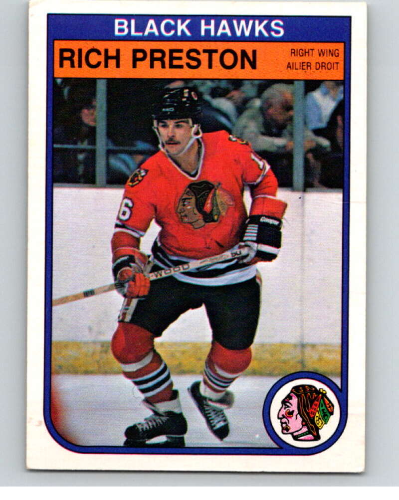 1982-83 O-Pee-Chee #71 Rich Preston  Chicago Blackhawks  V57598 Image 1