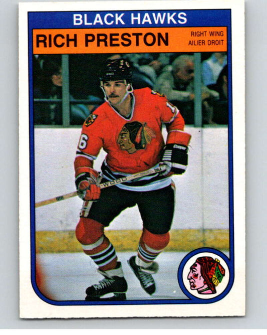 1982-83 O-Pee-Chee #71 Rich Preston  Chicago Blackhawks  V57599 Image 1