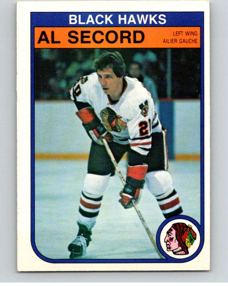 1982-83 O-Pee-Chee #74 Al Secord  Chicago Blackhawks  V57609 Image 1