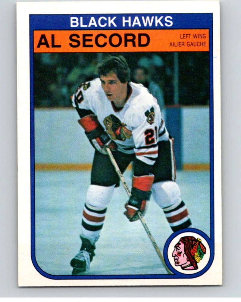 1982-83 O-Pee-Chee #74 Al Secord  Chicago Blackhawks  V57611 Image 1