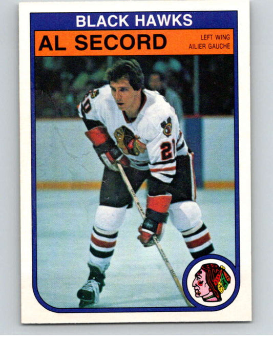 1982-83 O-Pee-Chee #74 Al Secord  Chicago Blackhawks  V57612 Image 1