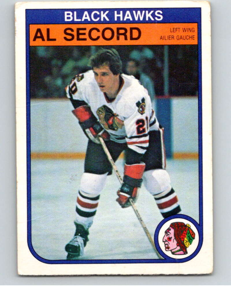 1982-83 O-Pee-Chee #74 Al Secord  Chicago Blackhawks  V57613 Image 1