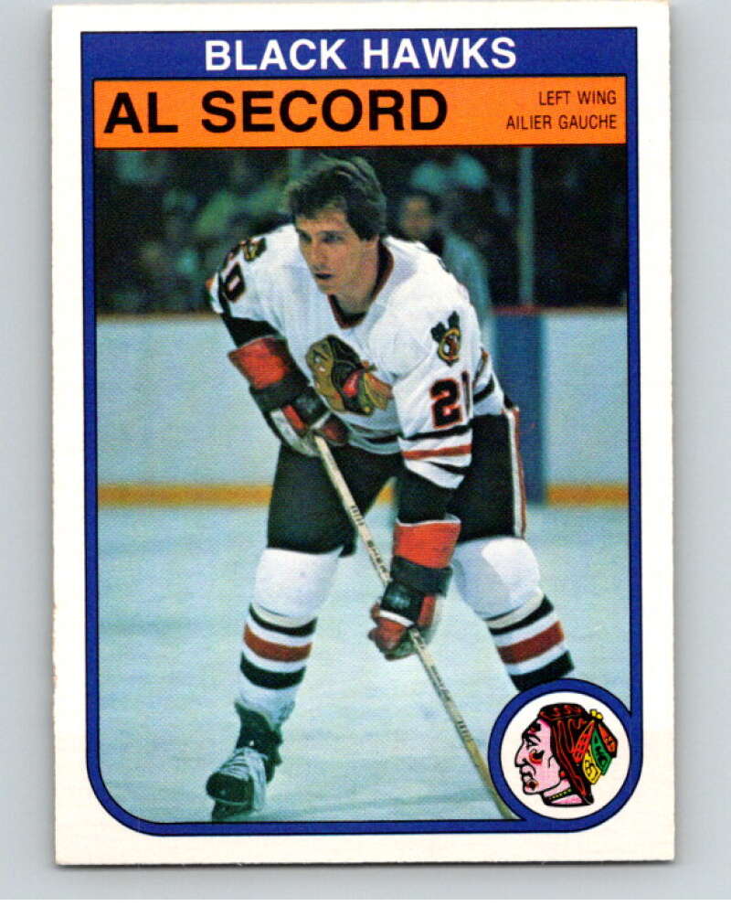 1982-83 O-Pee-Chee #74 Al Secord  Chicago Blackhawks  V57614 Image 1