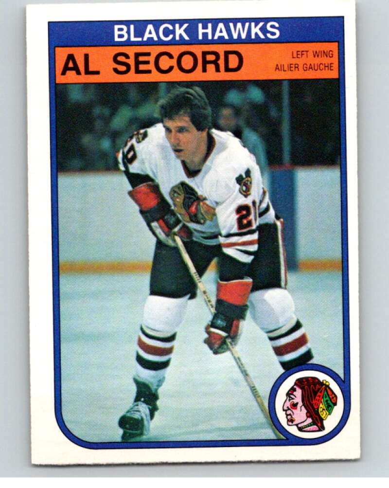 1982-83 O-Pee-Chee #74 Al Secord  Chicago Blackhawks  V57616 Image 1