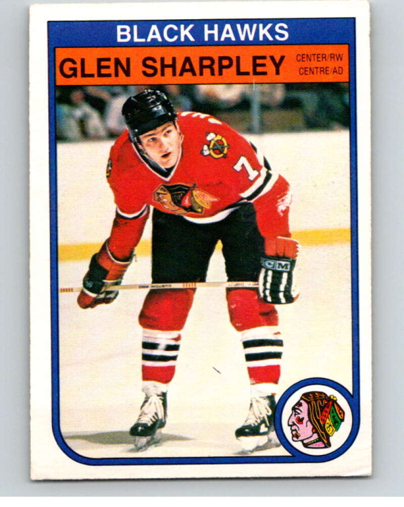 1982-83 O-Pee-Chee #75 Glen Sharpley  RC Rookie Chicago Blackhawks  V57621 Image 1