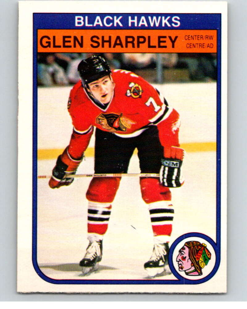 1982-83 O-Pee-Chee #75 Glen Sharpley  RC Rookie Chicago Blackhawks  V57625 Image 1