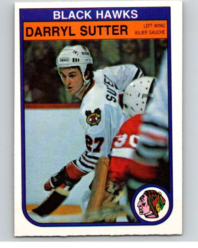 1982-83 O-Pee-Chee #76 Darryl Sutter  RC Rookie Chicago Blackhawks  V57627 Image 1