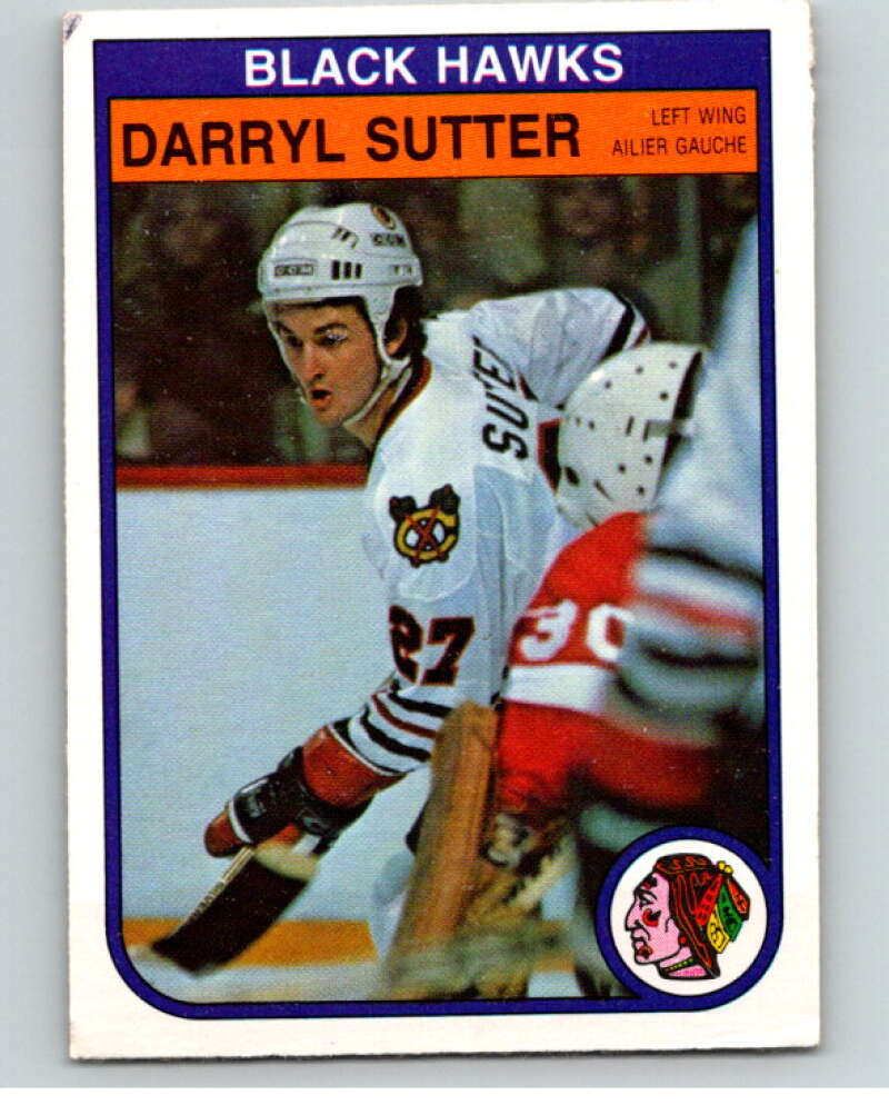 1982-83 O-Pee-Chee #76 Darryl Sutter  RC Rookie Chicago Blackhawks  V57628 Image 1