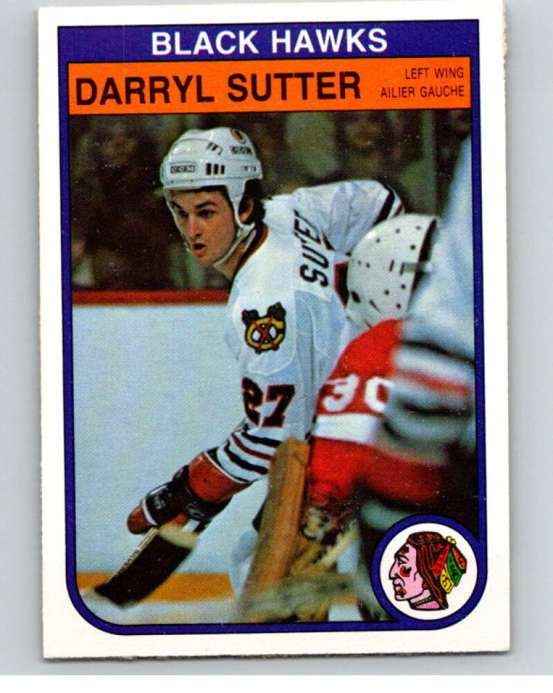 1982-83 O-Pee-Chee #76 Darryl Sutter  RC Rookie Chicago Blackhawks  V57629 Image 1