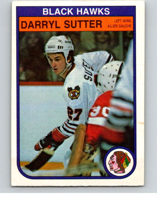 1982-83 O-Pee-Chee #76 Darryl Sutter  RC Rookie Chicago Blackhawks  V57634 Image 1