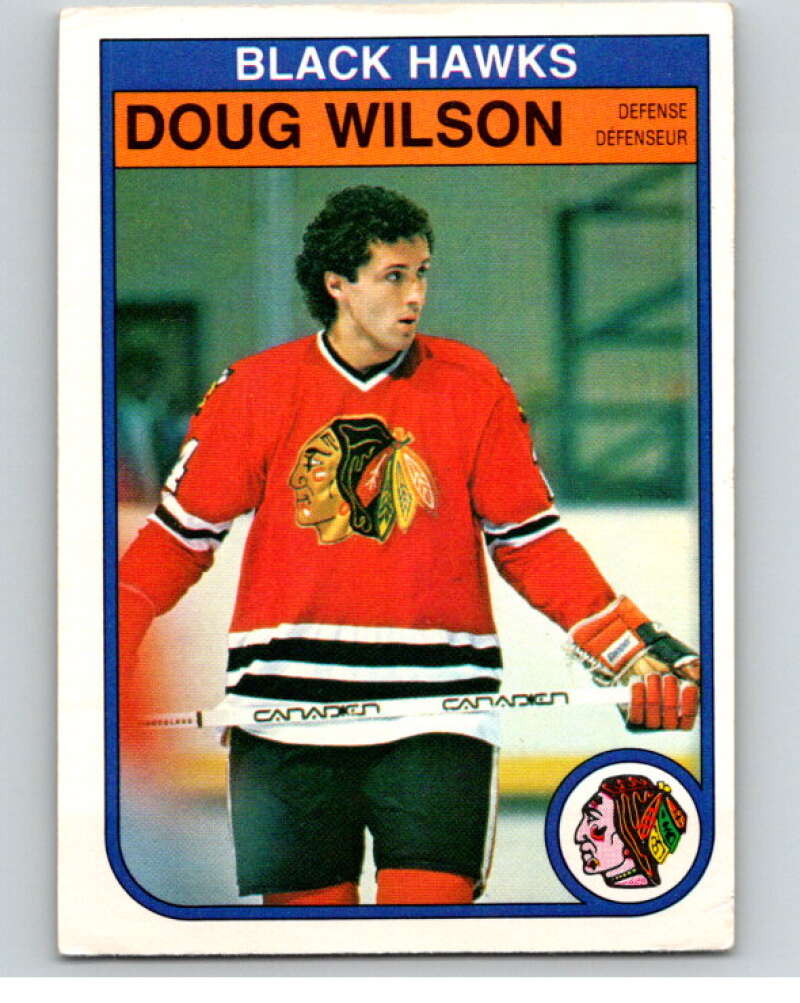 1982-83 O-Pee-Chee #77 Doug Wilson  Chicago Blackhawks  V57639 Image 1