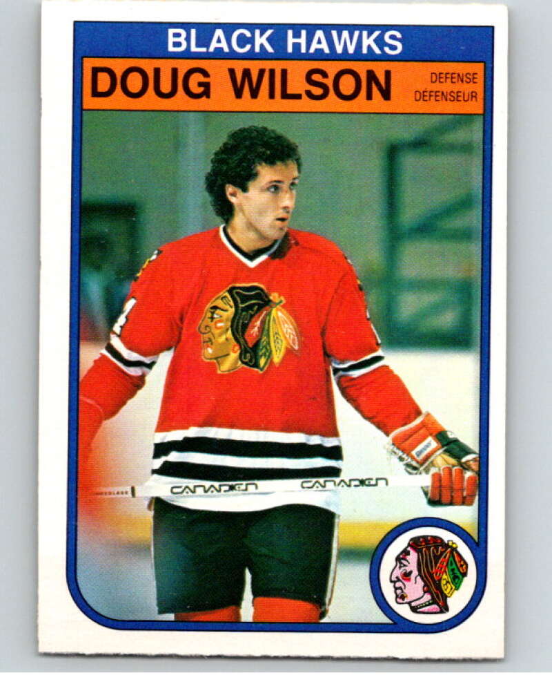 1982-83 O-Pee-Chee #77 Doug Wilson  Chicago Blackhawks  V57640 Image 1