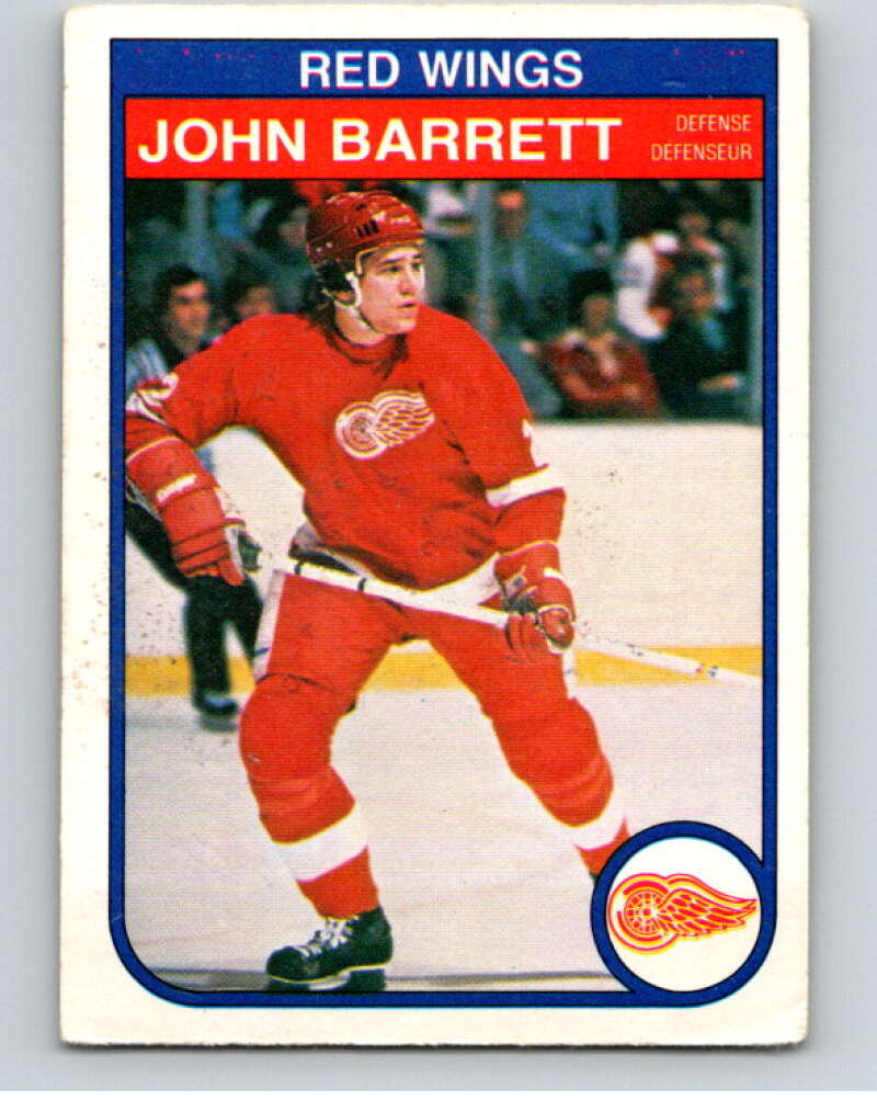 1982-83 O-Pee-Chee #80 John Barrett  RC Rookie Detroit Red Wings  V57674 Image 1