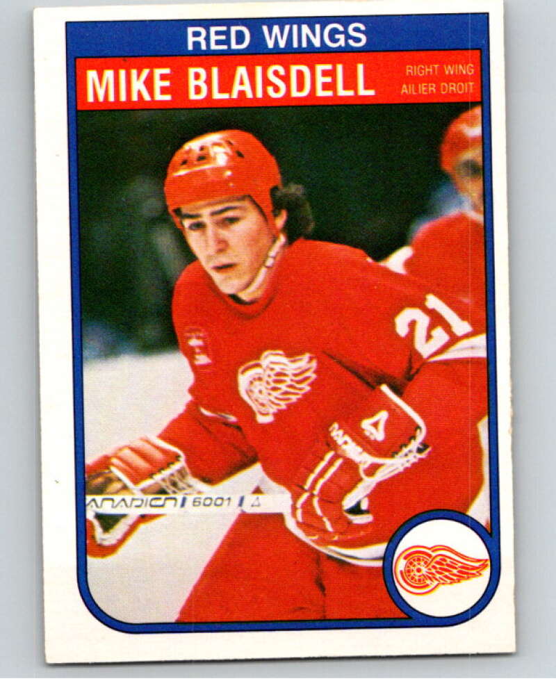 1982-83 O-Pee-Chee #81 Mike Blaisdell  RC Rookie Detroit Red Wings  V57679 Image 1