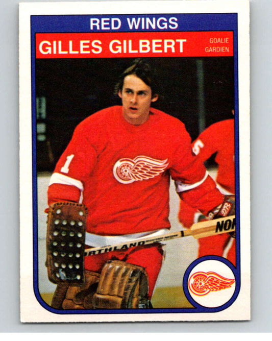 1982-83 O-Pee-Chee #84 Gilles Gilbert  RC Rookie Detroit Red Wings  V57698 Image 1