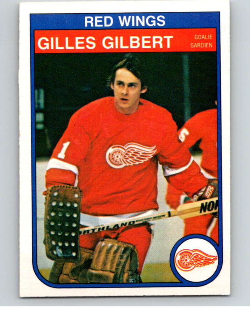 1982-83 O-Pee-Chee #84 Gilles Gilbert  RC Rookie Detroit Red Wings  V57699 Image 1