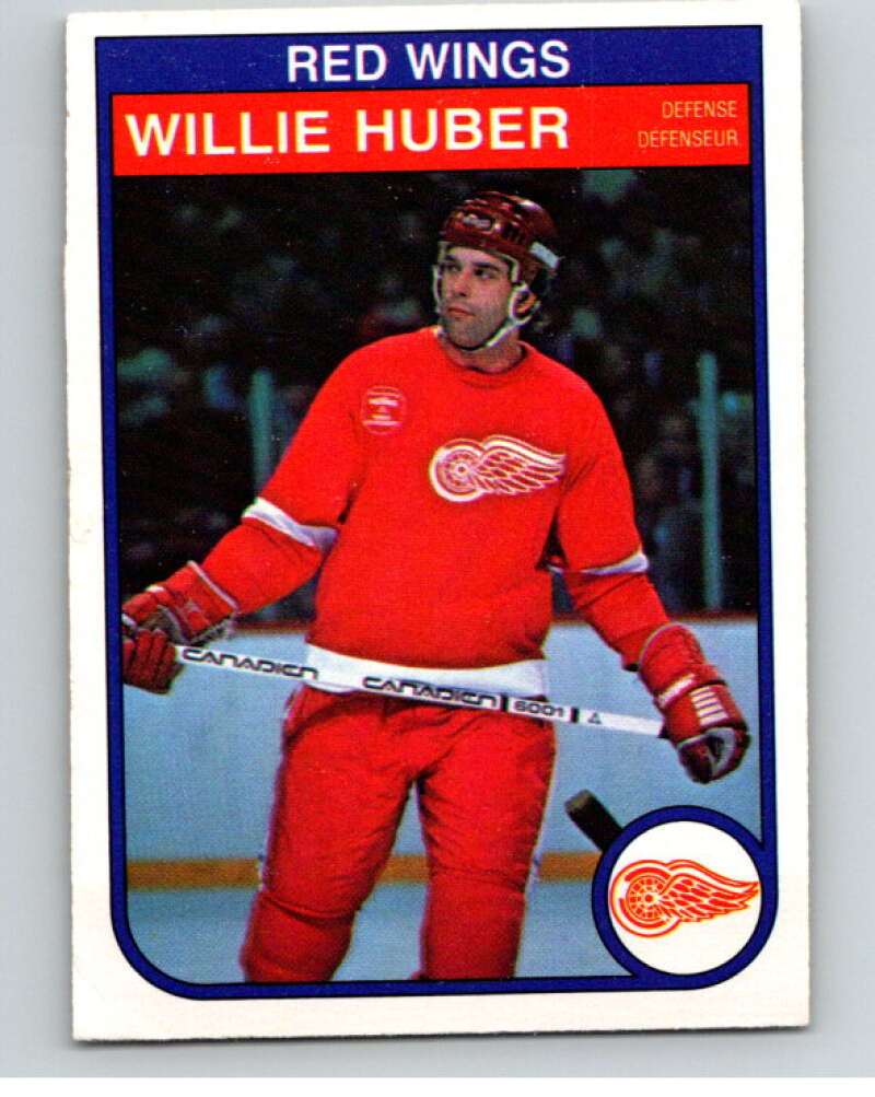 1982-83 O-Pee-Chee #85 Willie Huber  Detroit Red Wings  V57711 Image 1