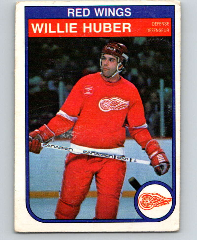 1982-83 O-Pee-Chee #85 Willie Huber  Detroit Red Wings  V57712 Image 1