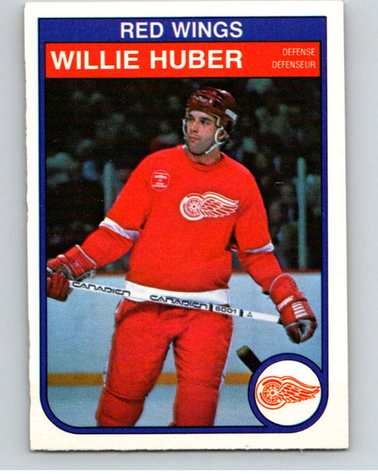 1982-83 O-Pee-Chee #85 Willie Huber  Detroit Red Wings  V57714 Image 1