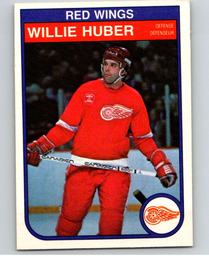 1982-83 O-Pee-Chee #85 Willie Huber  Detroit Red Wings  V57715 Image 1