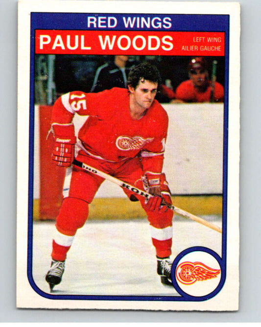 1982-83 O-Pee-Chee #98 Paul Woods  RC Rookie Detroit Red Wings  V57797 Image 1