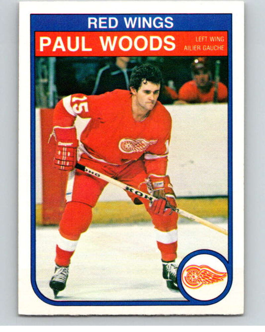 1982-83 O-Pee-Chee #98 Paul Woods  RC Rookie Detroit Red Wings  V57802 Image 1