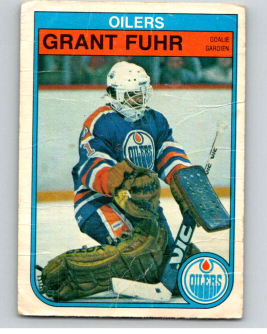 1982-83 O-Pee-Chee #105 Grant Fuhr  RC Rookie Edmonton Oilers  V57838 Image 1