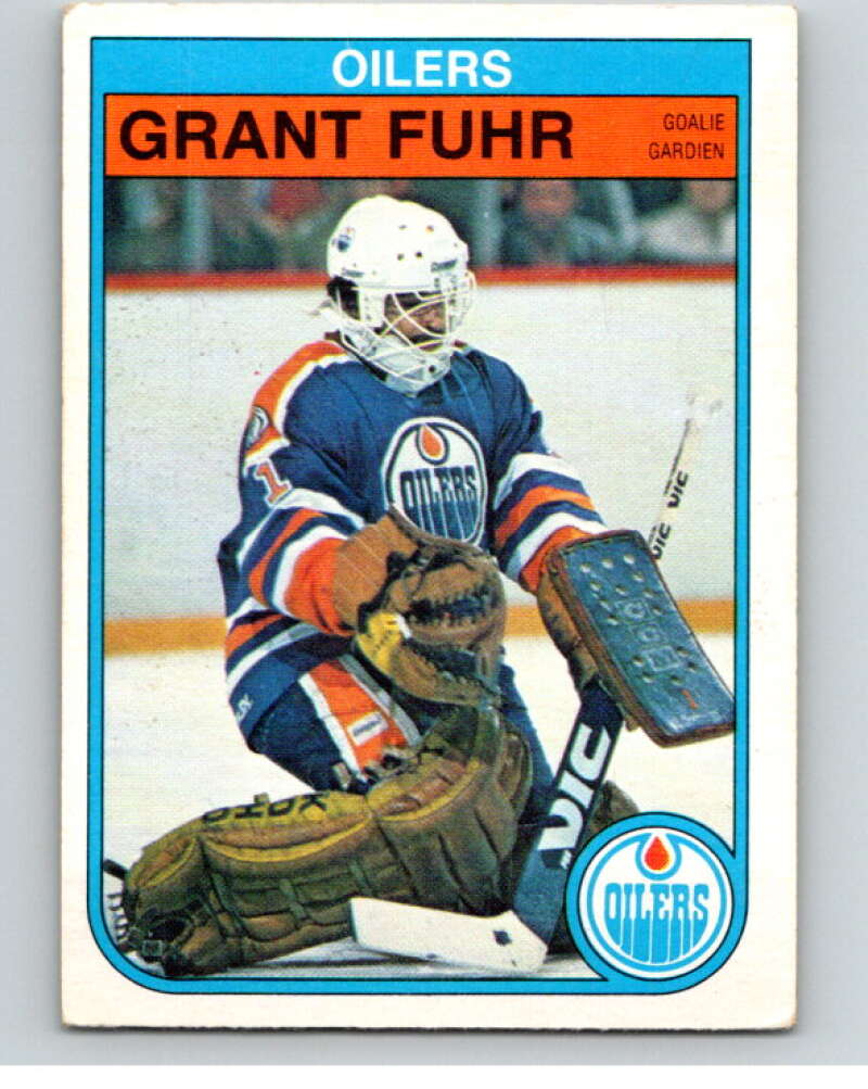 1982-83 O-Pee-Chee #105 Grant Fuhr  RC Rookie Edmonton Oilers  V57839 Image 1