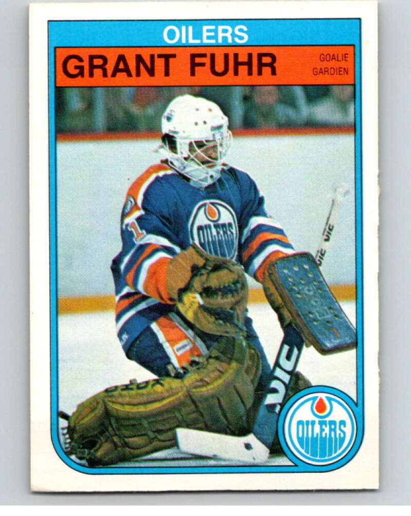 1982-83 O-Pee-Chee #105 Grant Fuhr  RC Rookie Edmonton Oilers  V57845 Image 1