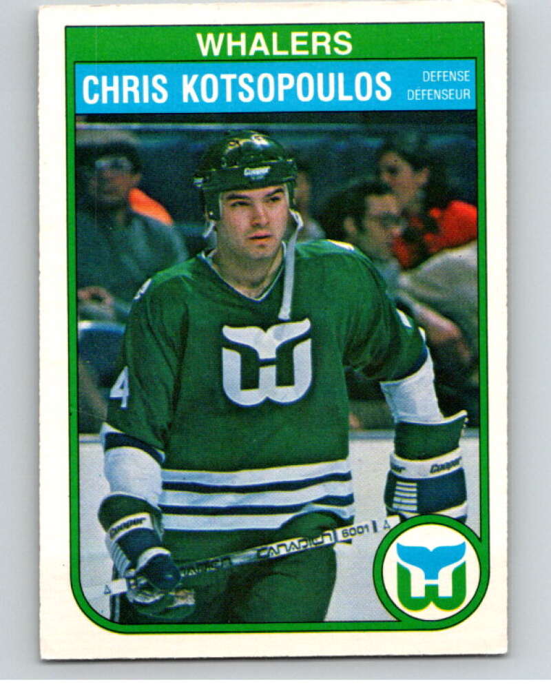 1982-83 O-Pee-Chee #124 Chris Kotsopoulos  RC Rookie Hartford Whalers  V58050 Image 1