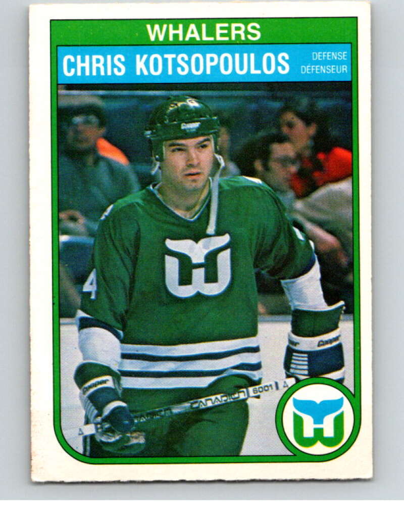 1982-83 O-Pee-Chee #124 Chris Kotsopoulos  RC Rookie Hartford Whalers  V58051 Image 1