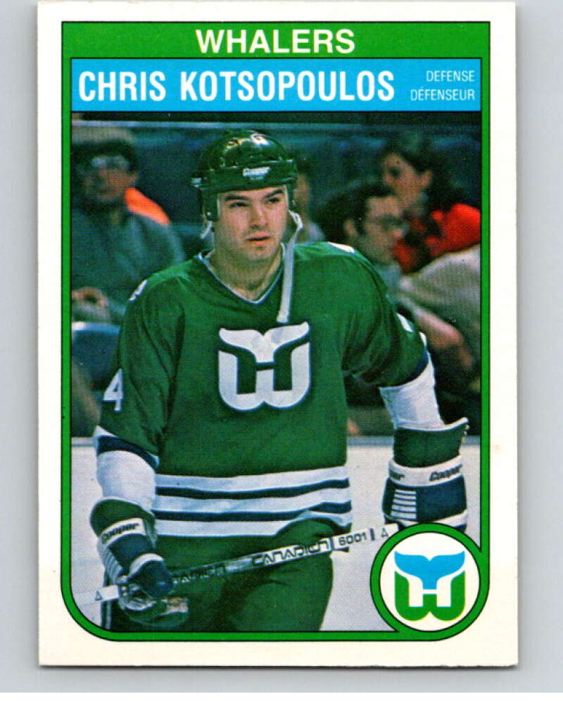 1982-83 O-Pee-Chee #124 Chris Kotsopoulos  RC Rookie Hartford Whalers  V58052 Image 1