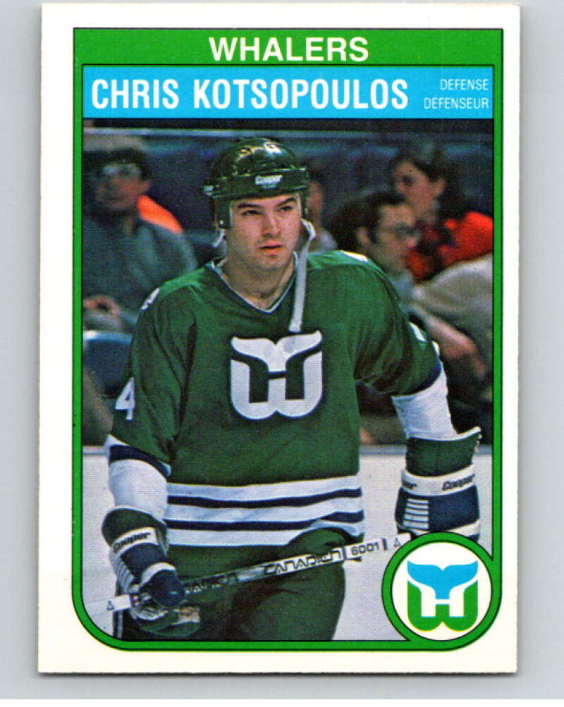 1982-83 O-Pee-Chee #124 Chris Kotsopoulos  RC Rookie Hartford Whalers  V58053 Image 1