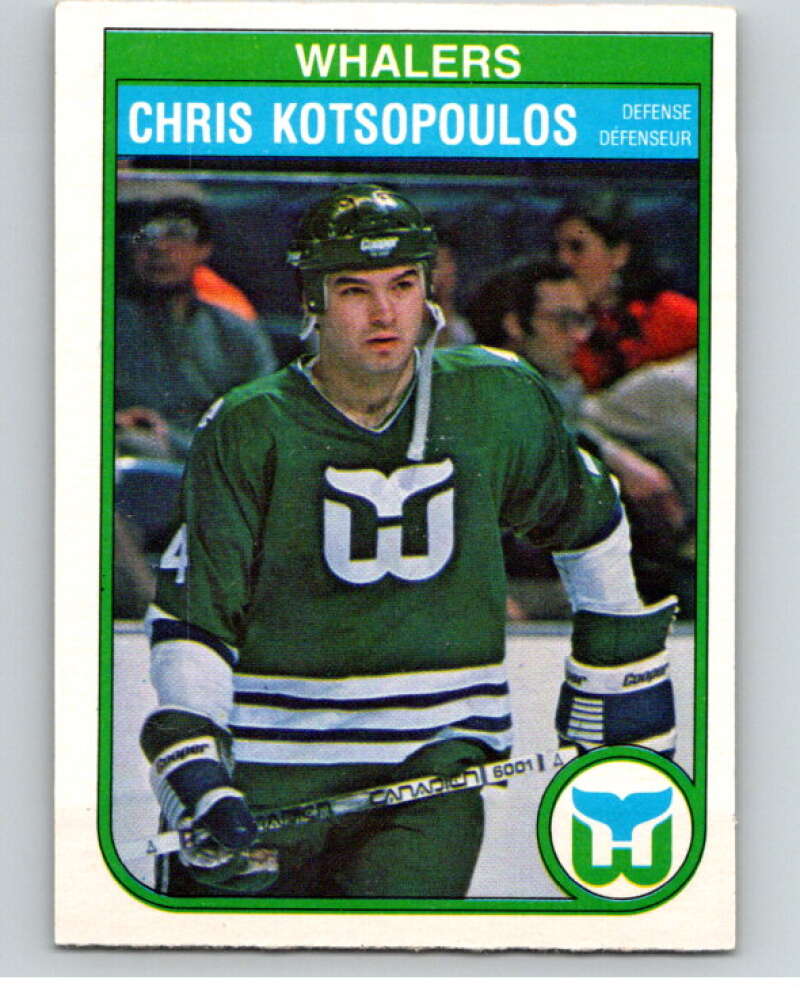 1982-83 O-Pee-Chee #124 Chris Kotsopoulos  RC Rookie Hartford Whalers  V58055 Image 1