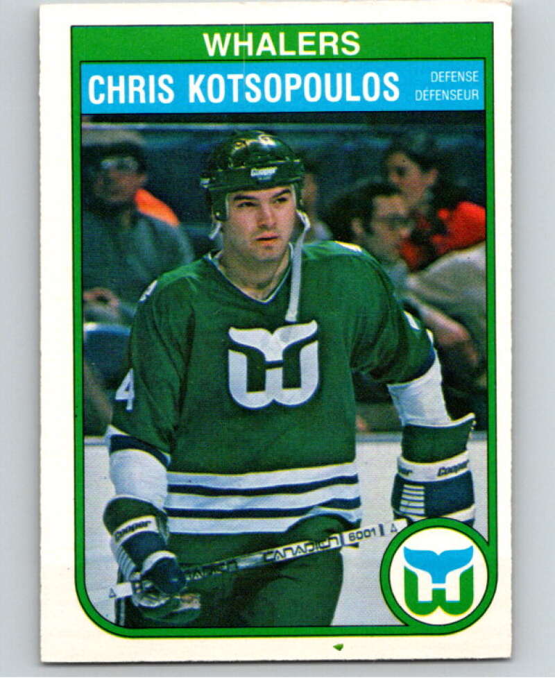 1982-83 O-Pee-Chee #124 Chris Kotsopoulos  RC Rookie Hartford Whalers  V58056 Image 1