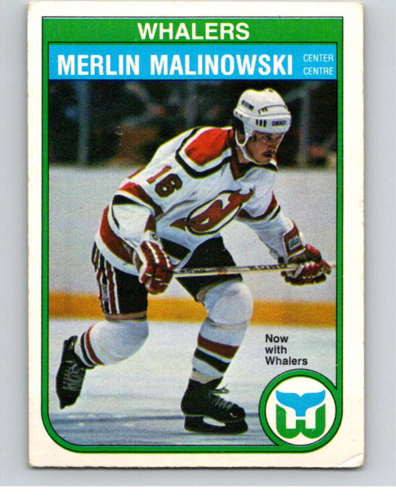 1982-83 O-Pee-Chee #128 Merlin Malinowski  Hartford Whalers  V57882 Image 1