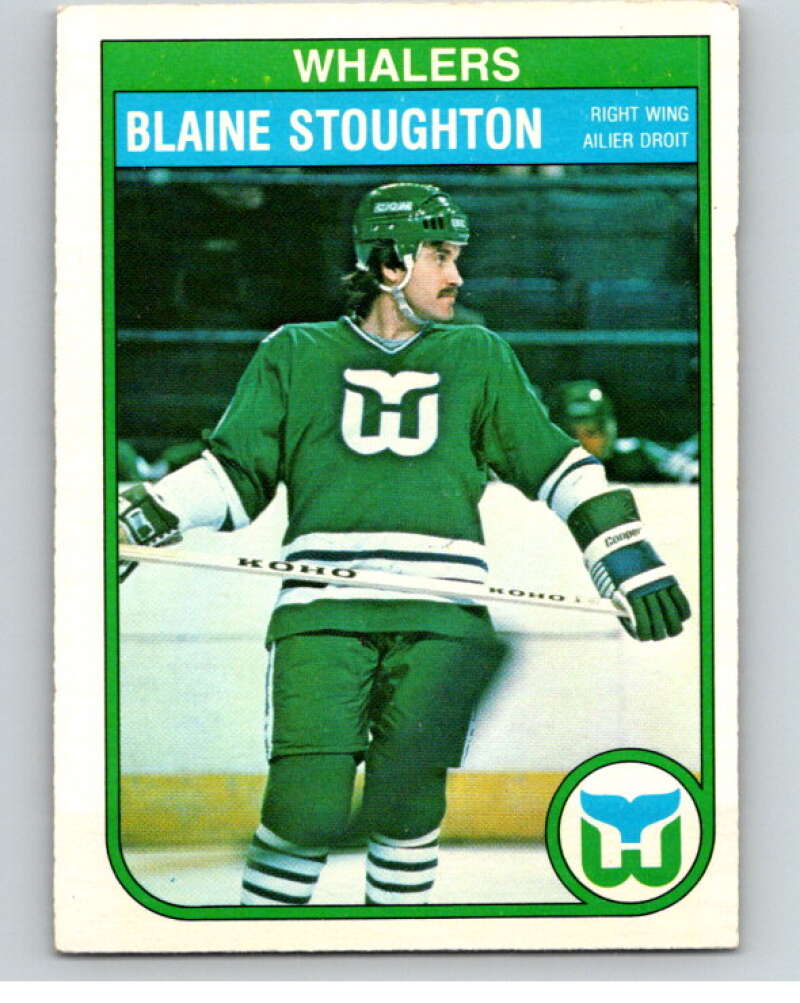 1982-83 O-Pee-Chee #130 Blaine Stoughton  RC Rookie Hartford Whalers  V57893 Image 1