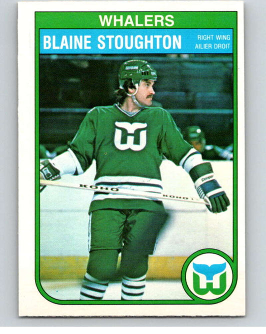 1982-83 O-Pee-Chee #130 Blaine Stoughton  RC Rookie Hartford Whalers  V57895 Image 1