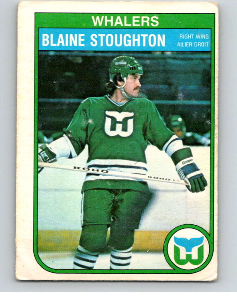 1982-83 O-Pee-Chee #130 Blaine Stoughton  RC Rookie Hartford Whalers  V57896 Image 1