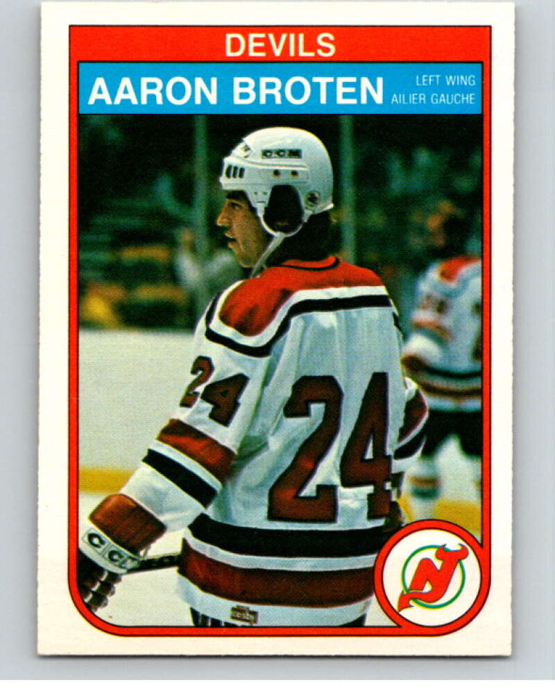 1982-83 O-Pee-Chee #136 Aaron Broten  RC Rookie New Jersey Devils  V57934 Image 1