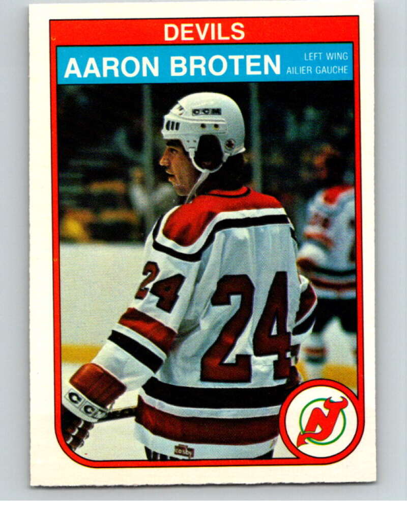 1982-83 O-Pee-Chee #136 Aaron Broten  RC Rookie New Jersey Devils  V57938 Image 1