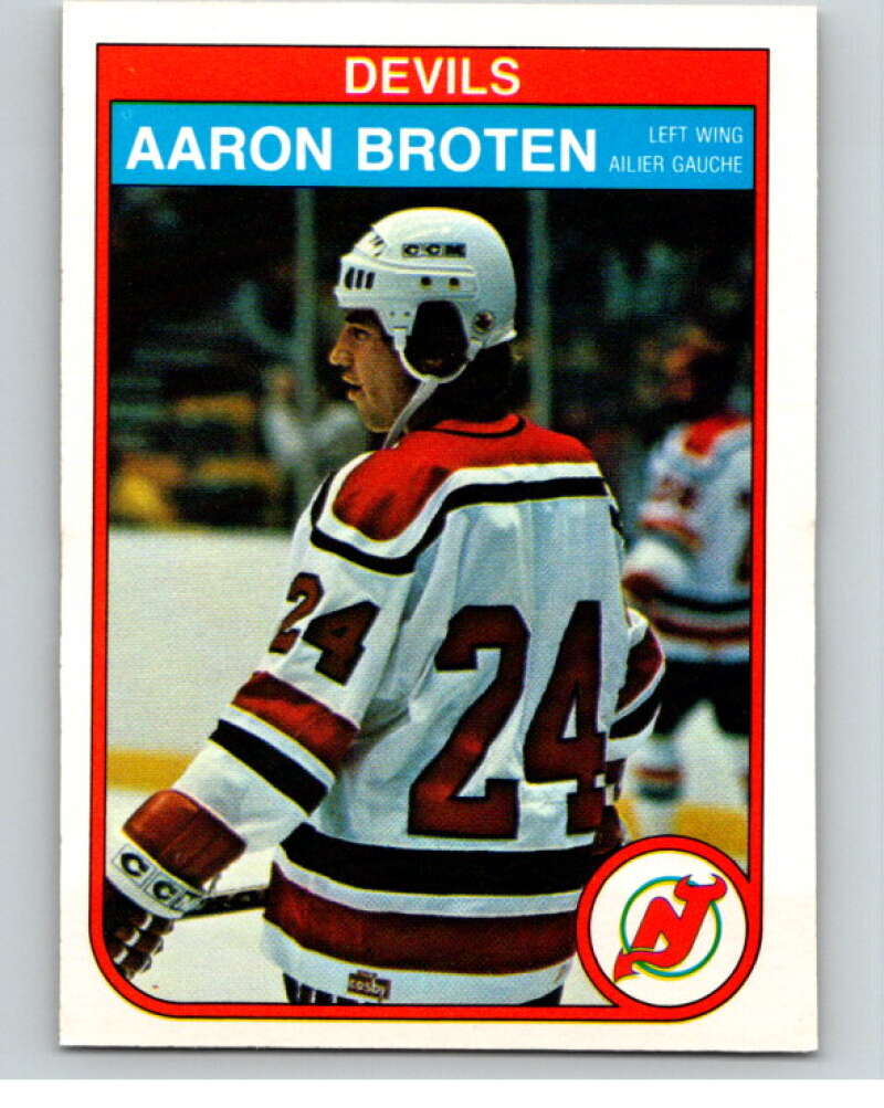 1982-83 O-Pee-Chee #136 Aaron Broten  RC Rookie New Jersey Devils  V57939 Image 1