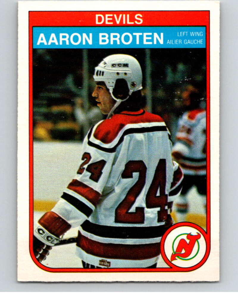 1982-83 O-Pee-Chee #136 Aaron Broten  RC Rookie New Jersey Devils  V57940 Image 1