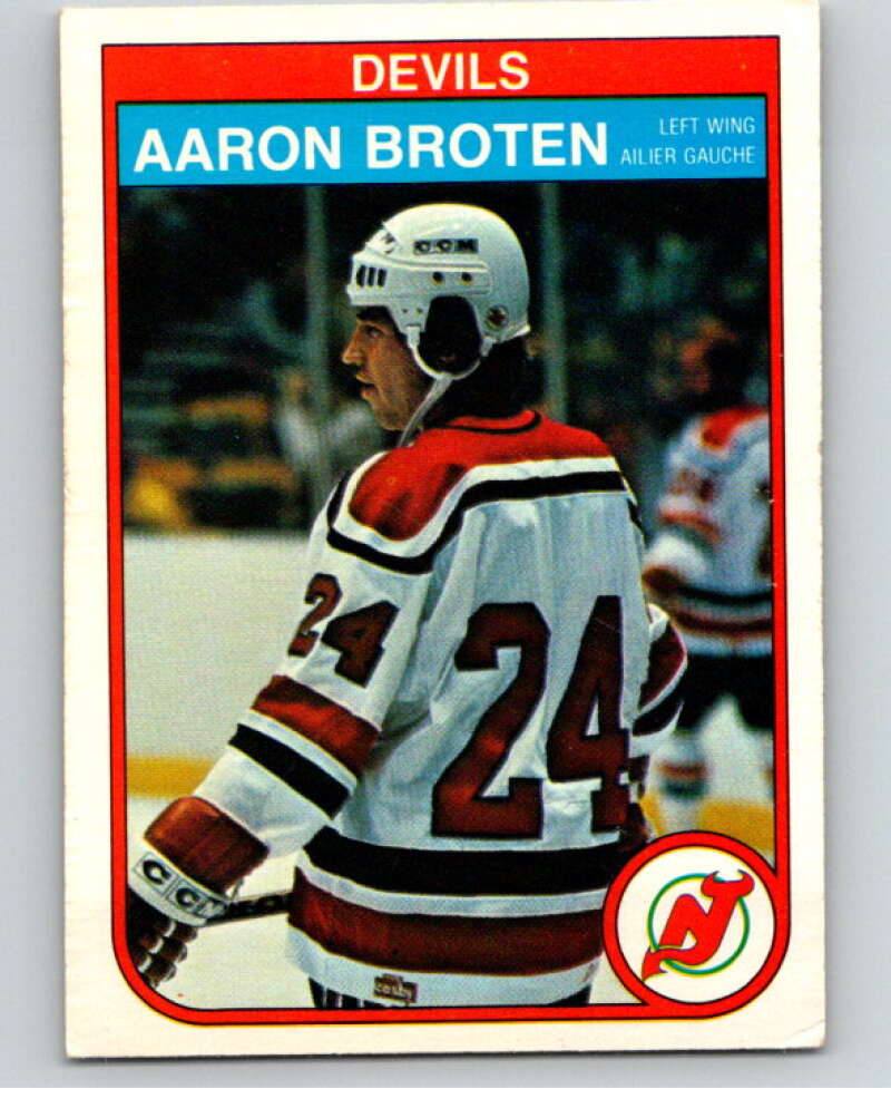 1982-83 O-Pee-Chee #136 Aaron Broten  RC Rookie New Jersey Devils  V57943 Image 1