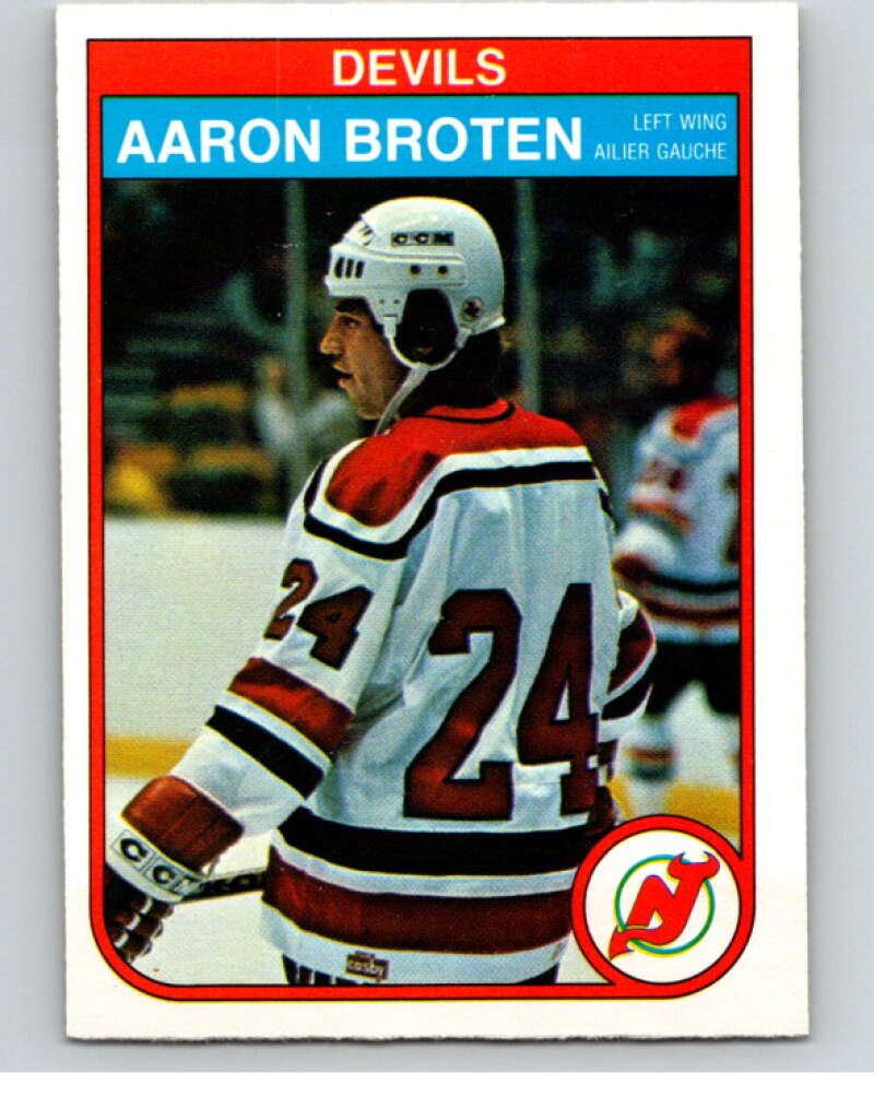 1982-83 O-Pee-Chee #136 Aaron Broten  RC Rookie New Jersey Devils  V57946 Image 1