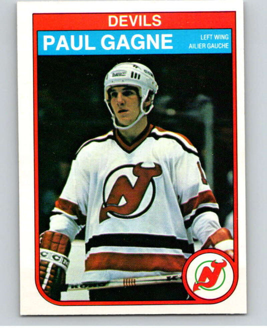 1982-83 O-Pee-Chee #139 Paul Gagne  New Jersey Devils  V57956 Image 1